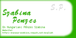 szabina penzes business card