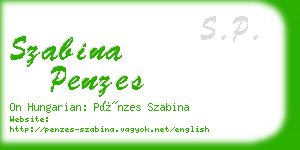 szabina penzes business card